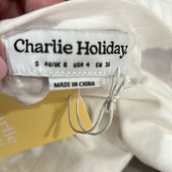 Charlie Holiday Anthropologie Love Revolution boyfriend Tee size 4 NWT - Picture 12 of 14